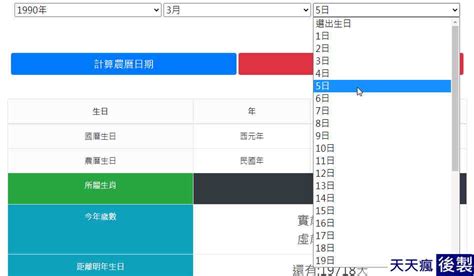 農曆出生年月日查詢|線上農曆生日查詢轉換器，輸入國曆生日就能計算實歲和虛歲